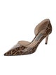 Prada Patent Leather Animal Print D'Orsay Pumps