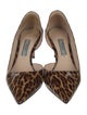 Prada Patent Leather Animal Print D'Orsay Pumps