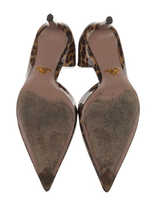 Prada Patent Leather Animal Print D'Orsay Pumps
