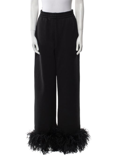 Prada 2023 Feather Trim Sweatpants