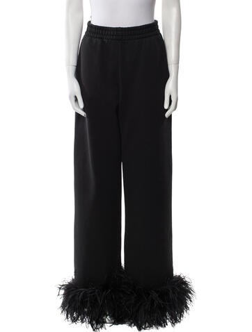 Prada Loungewear 2023 Feather Trim Sweatpants S