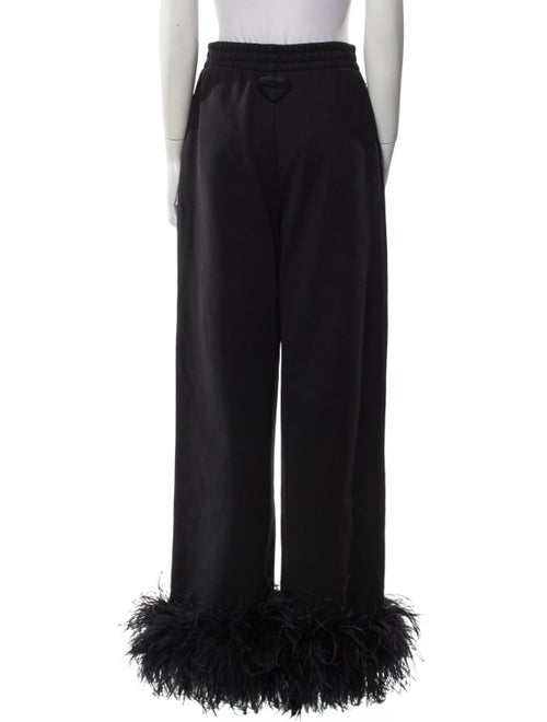Prada 2023 Feather Trim Sweatpants