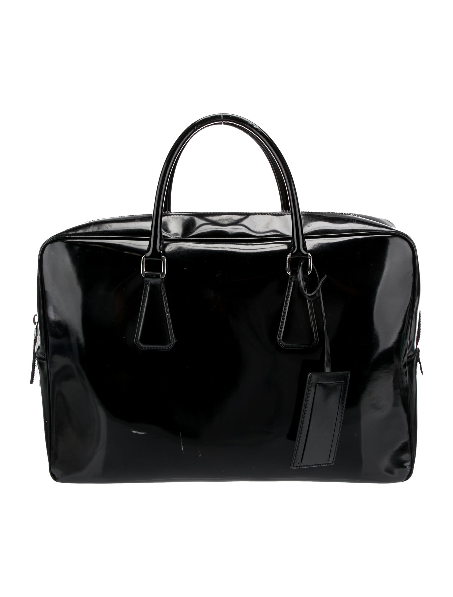 Prada Patent Leather Top Handle Bag