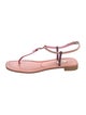 Prada Leather T-Strap Sandals