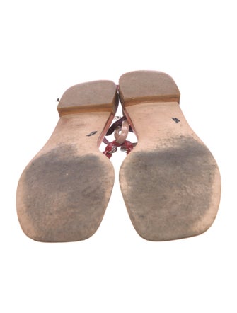 Prada Leather T-Strap Sandals