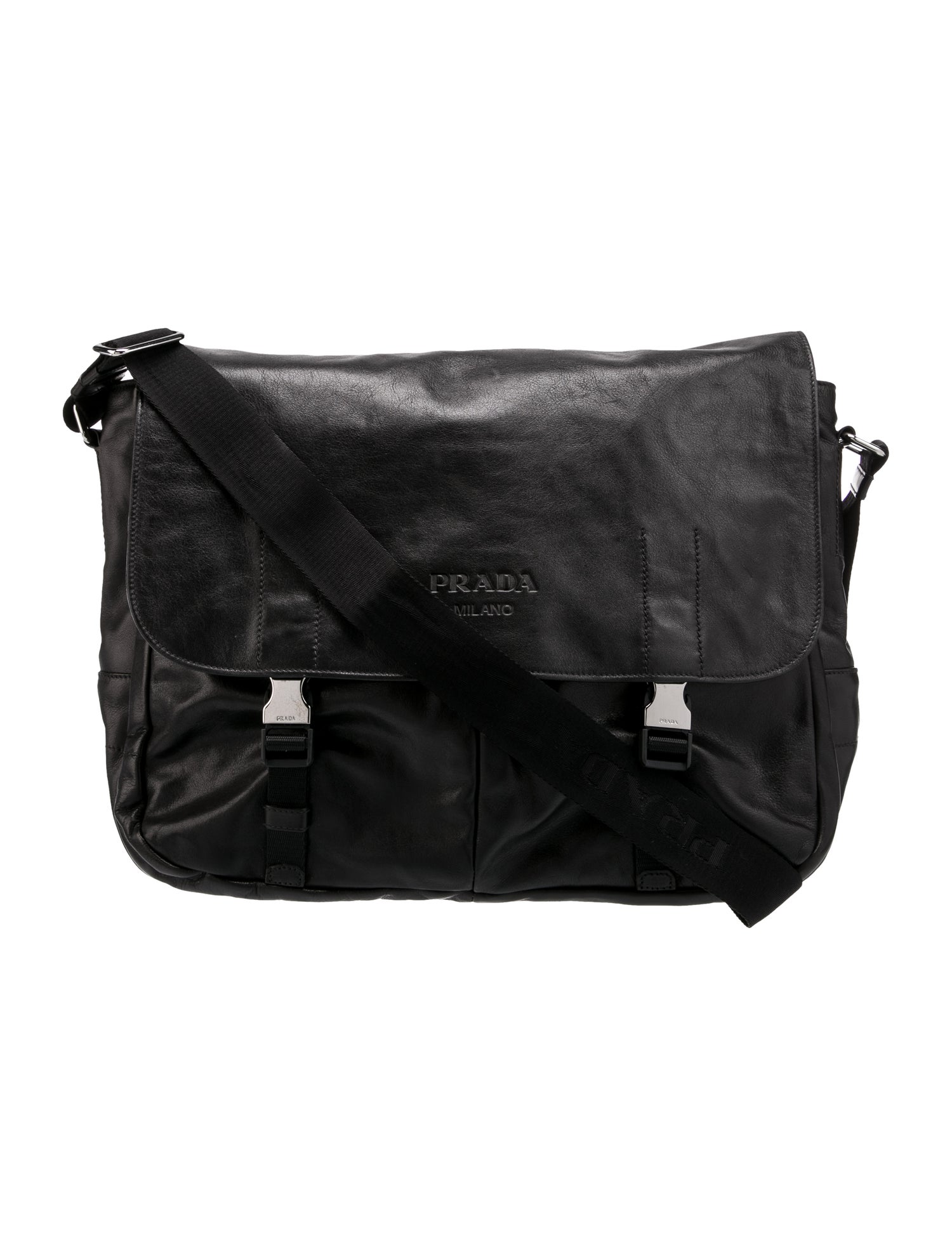 Prada Leather Messenger Bag