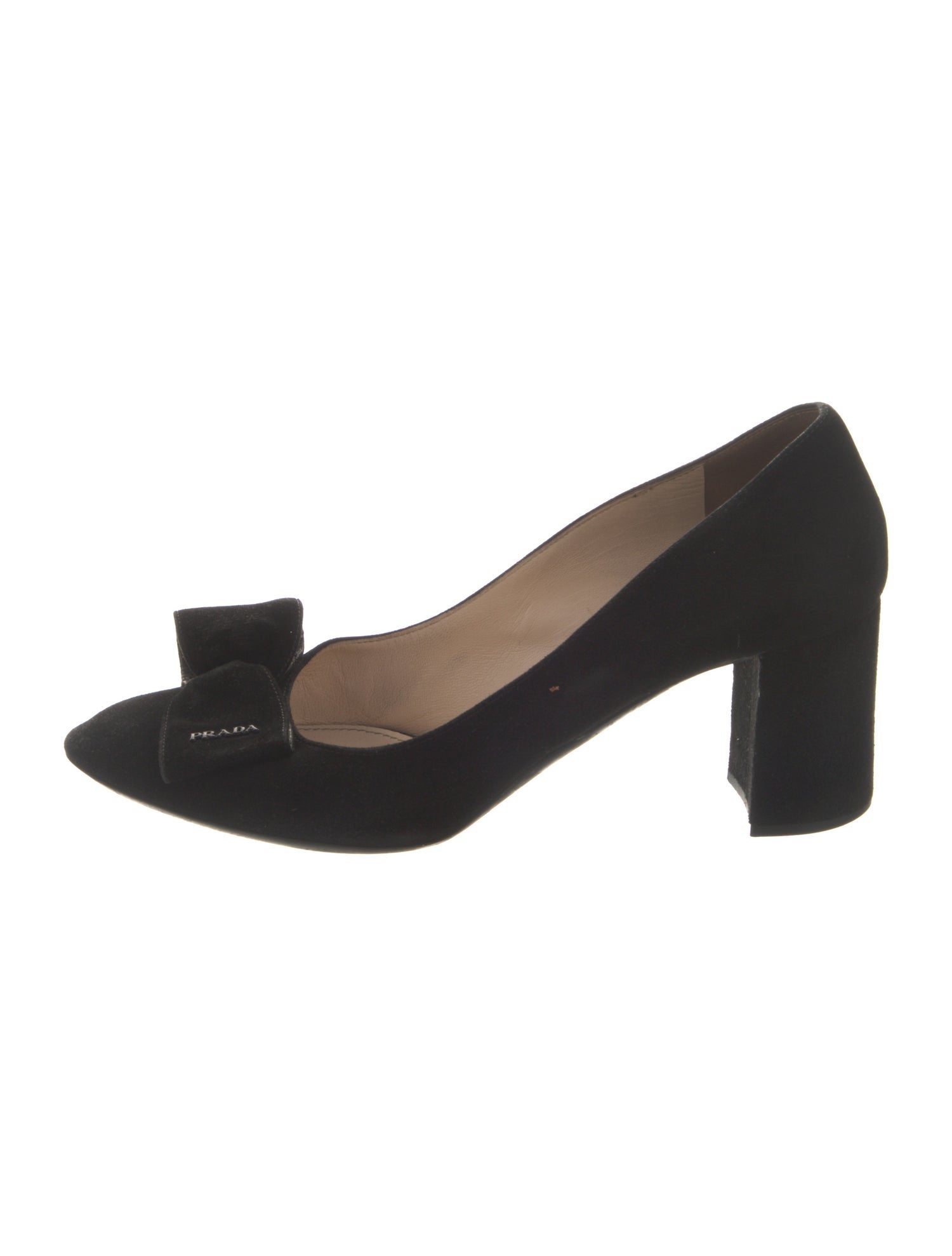 Prada Suede Bow Accents Pumps
