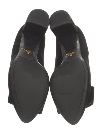 Prada Suede Bow Accents Pumps