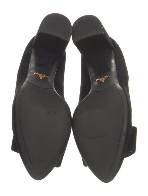 Prada Suede Bow Accents Pumps
