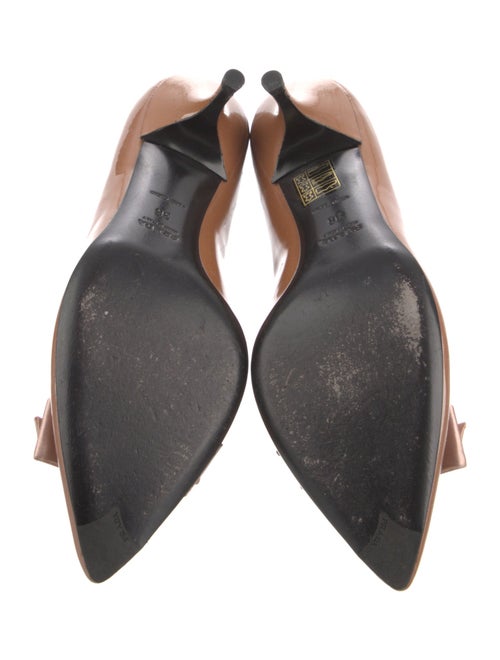 Prada Patent Leather Bow Accents Pumps