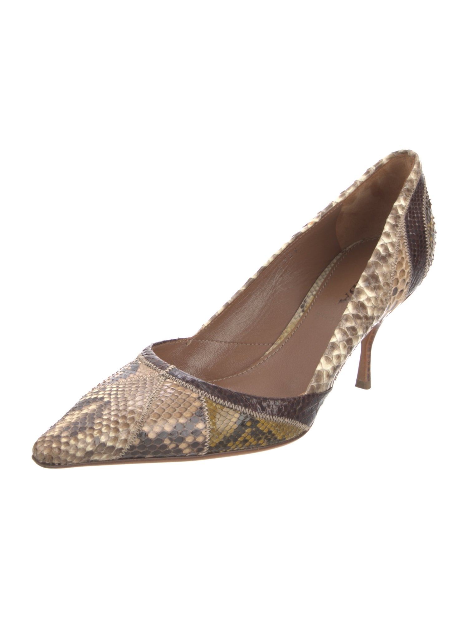 Prada Python Animal Print D'Orsay Pumps