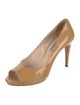 Prada Patent Leather Cutout Accent Pumps