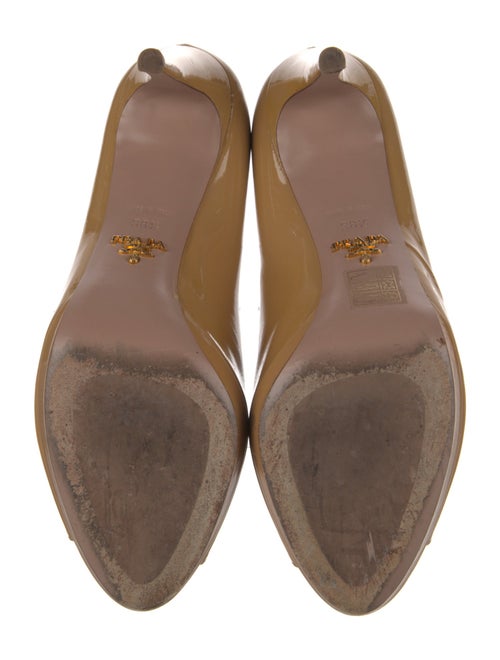Prada Patent Leather Cutout Accent Pumps