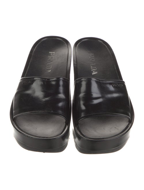 Prada Leather Printed Slides
