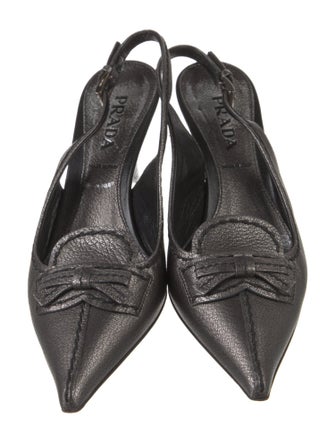 Prada Leather Slingback Pumps