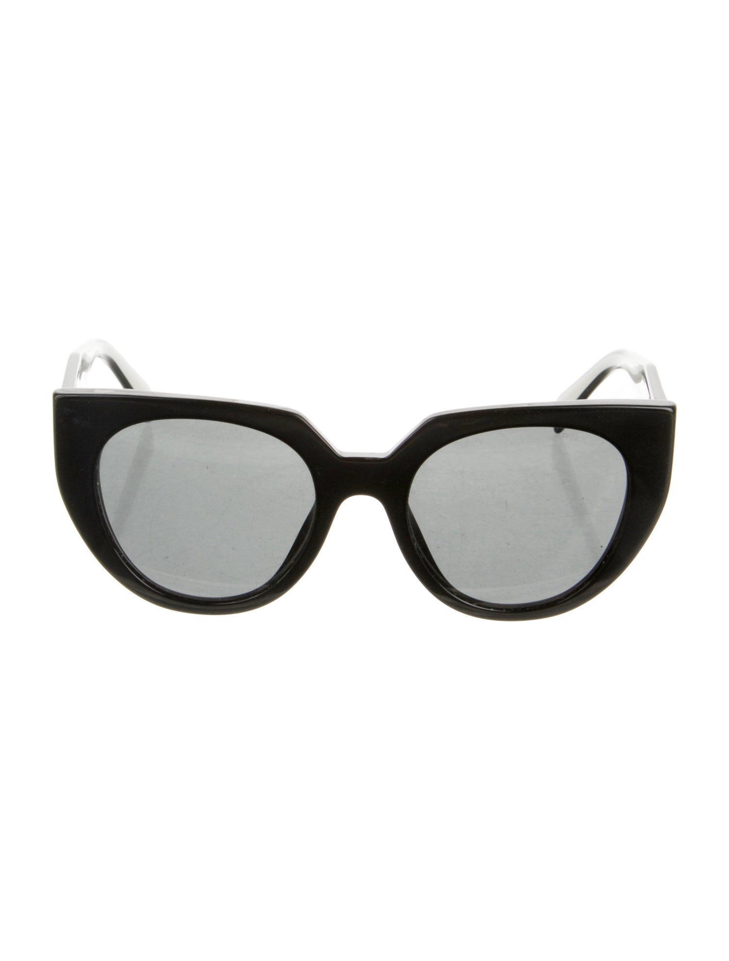 Prada Enameled Metal Triangle Cat-Eye Sunglasses
