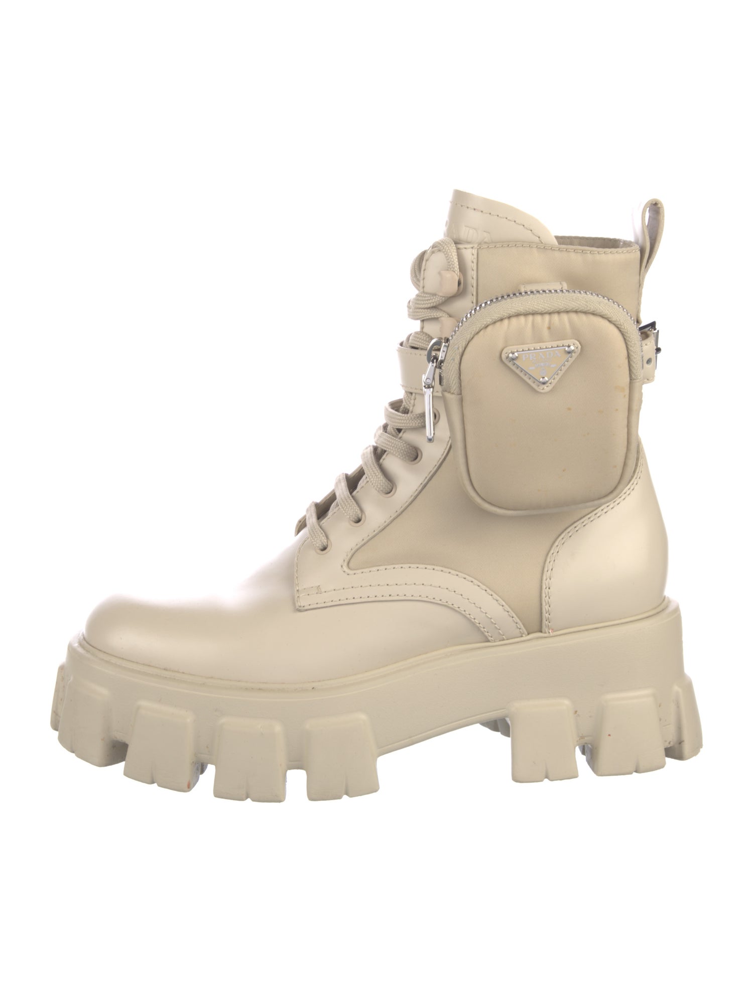 Prada Leather Combat Boots