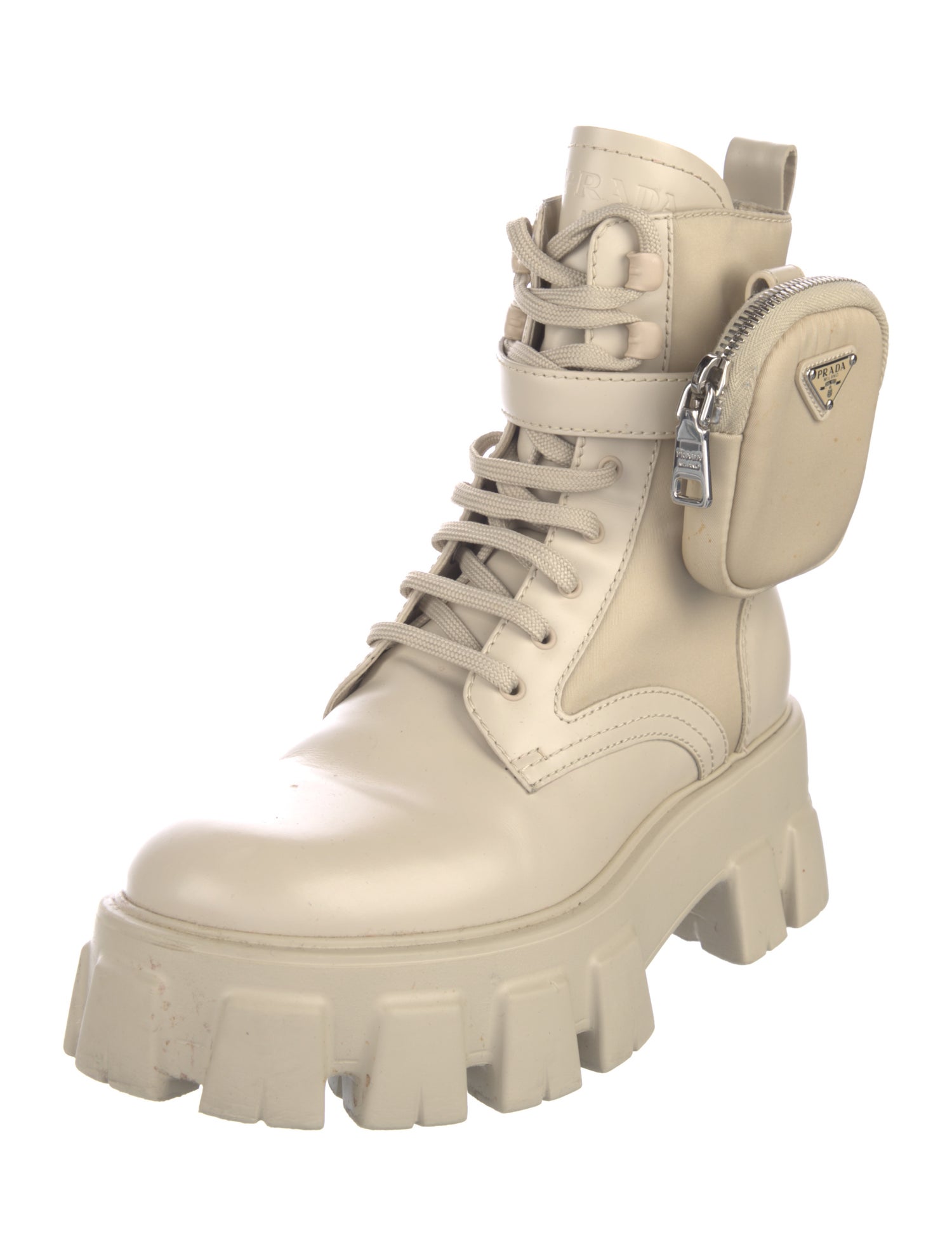 Prada Leather Combat Boots