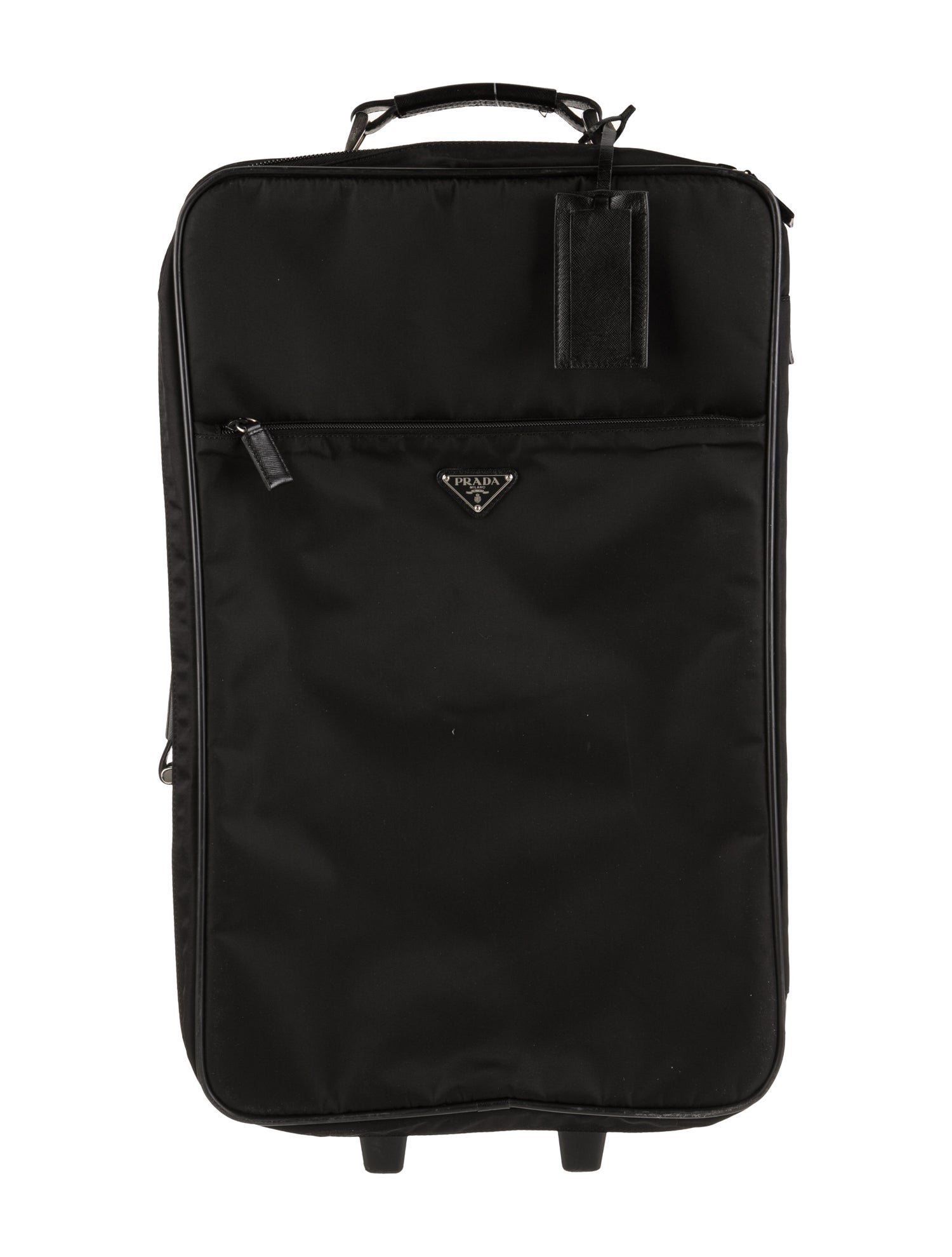 Prada Enameled Metal Triangle Viaggio