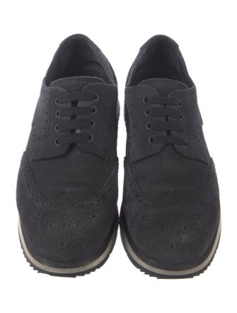 Prada Suede Lasercut Accents Sneakers