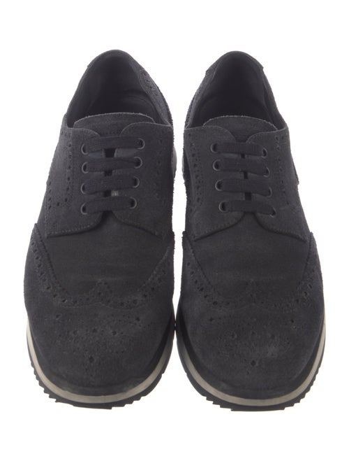 Prada Suede Lasercut Accents Sneakers