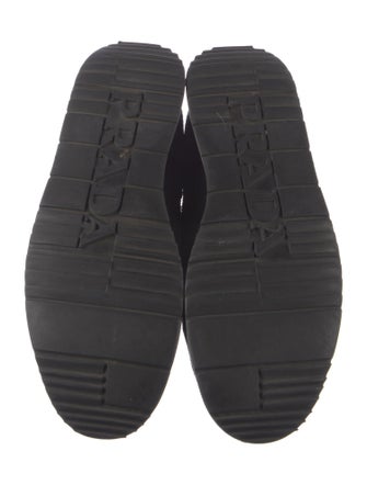 Prada Suede Lasercut Accents Sneakers