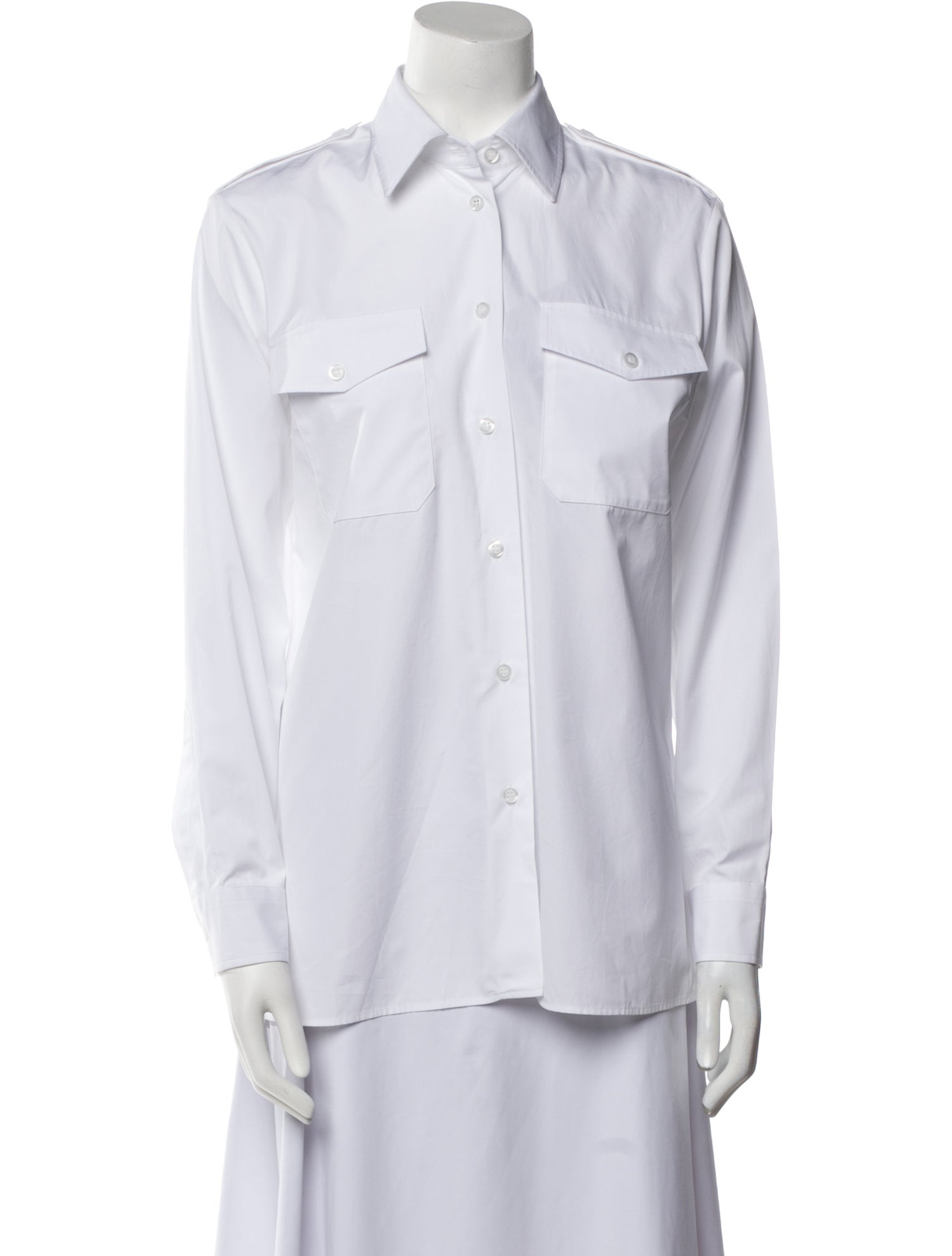 Prada 2024 Long Sleeve Button-Up Top