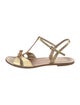 Prada Leather T-Strap Sandals