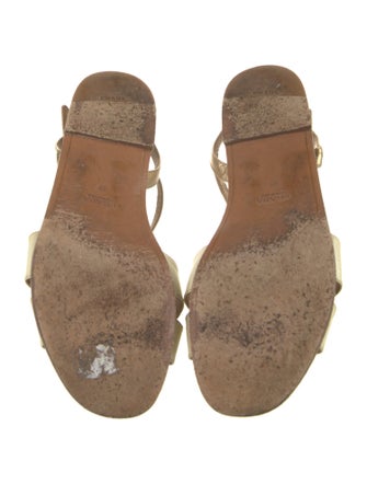 Prada Leather T-Strap Sandals