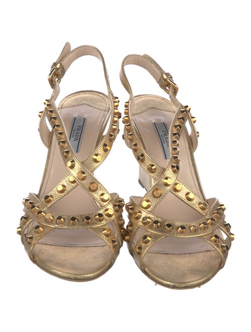 Prada Leather Slingback Sandals