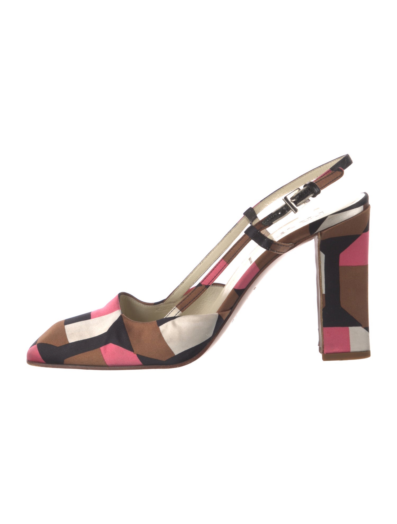Prada Printed Slingback Pumps