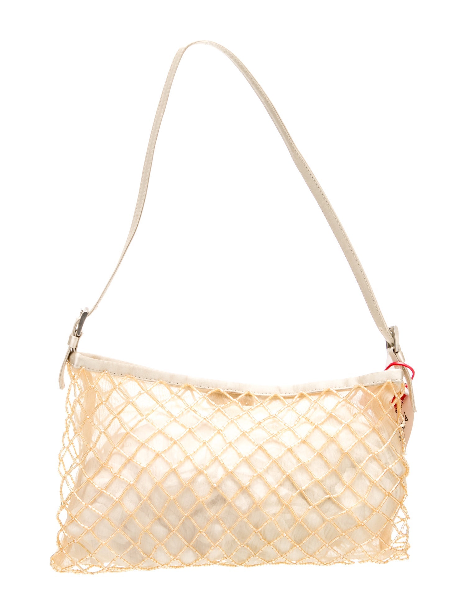 Prada Enameled Metal Triangle Hobo