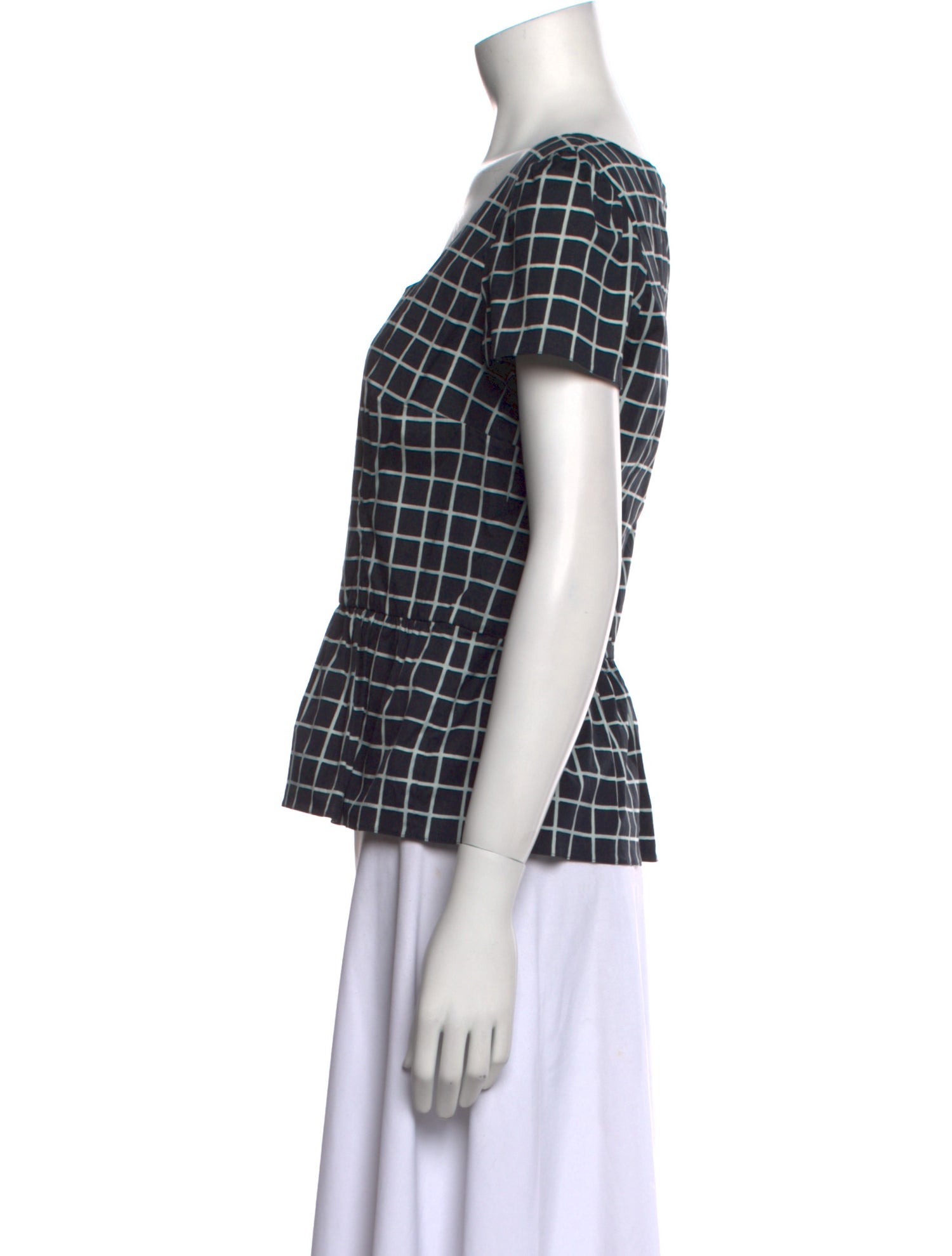 Prada 2011 Plaid Print Top