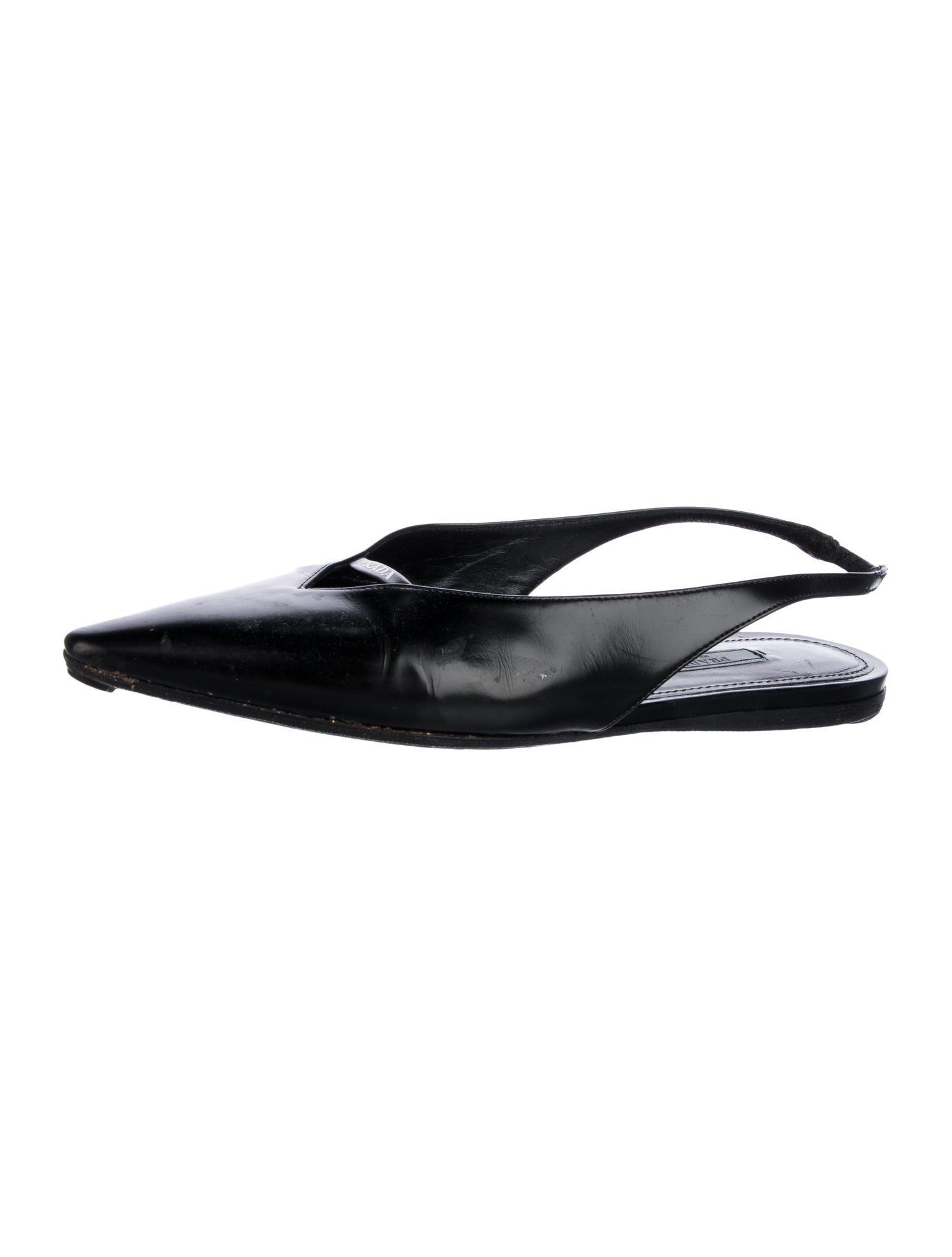Prada Leather Slingback Flats