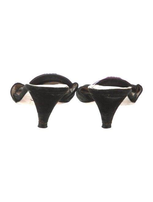 Prada Suede Printed Mules