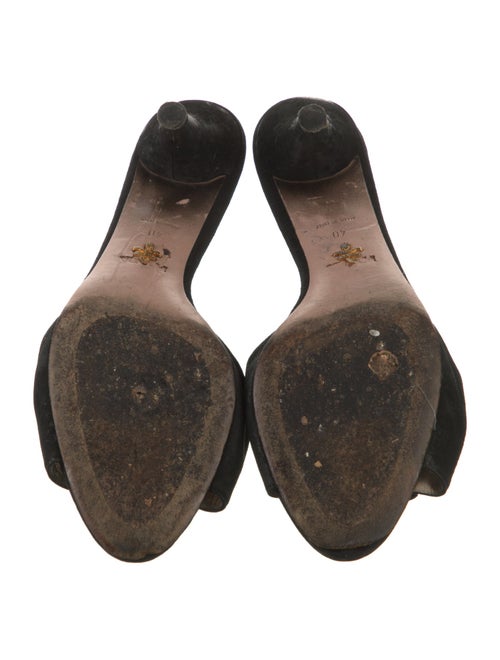 Prada Suede Printed Mules