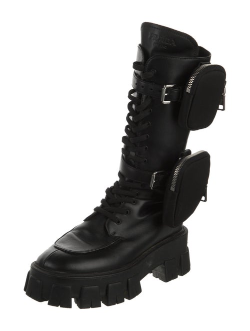 Prada Patent Leather Combat Boots