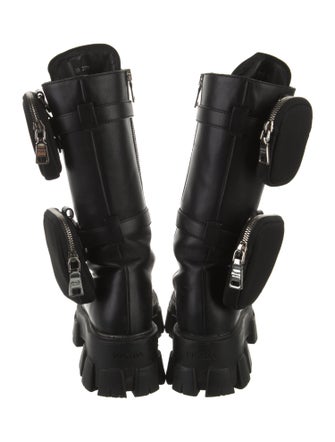Prada Patent Leather Combat Boots