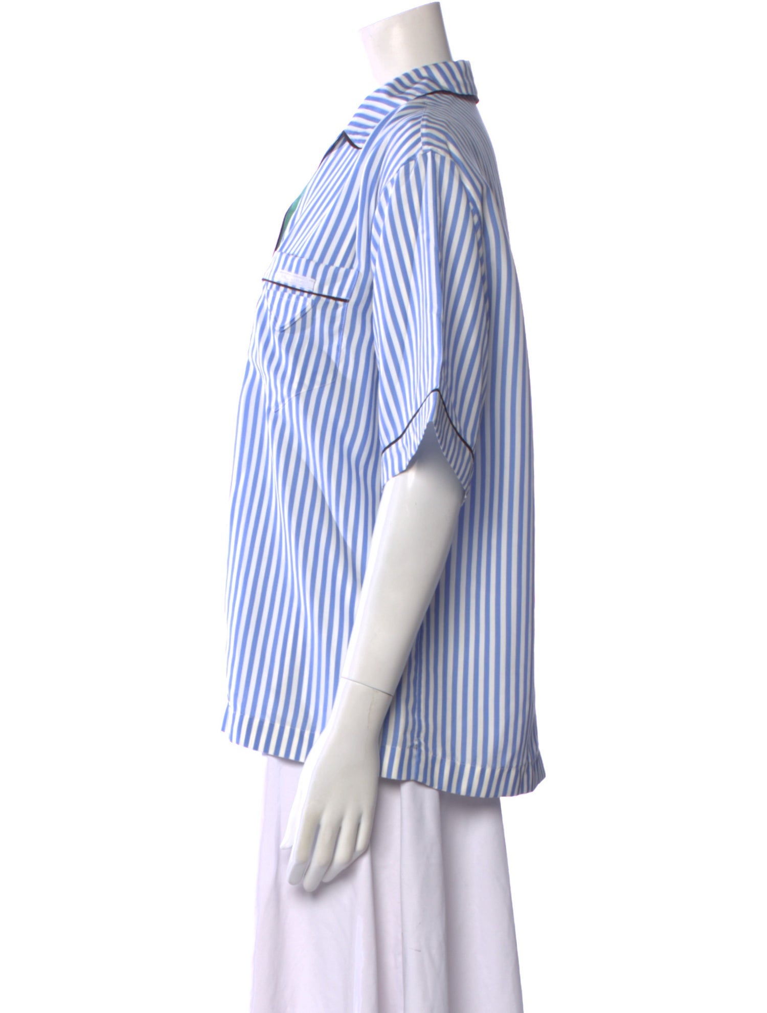 Prada 2021 Silk Button-Up Top