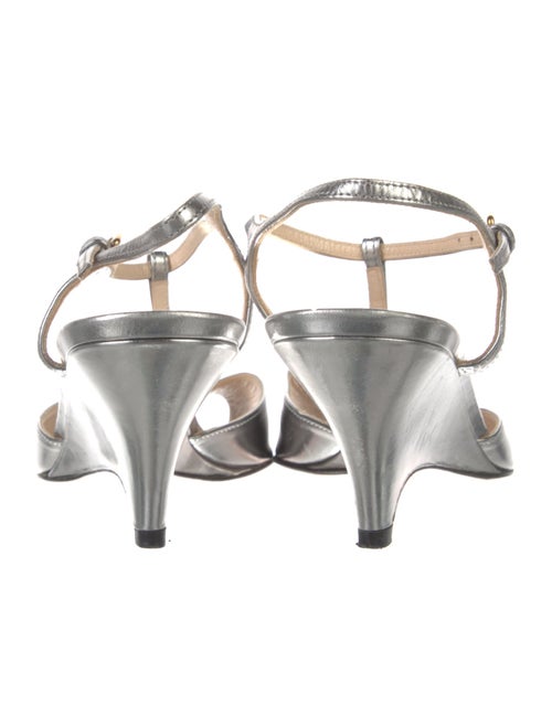 Prada Leather T-Strap Sandals