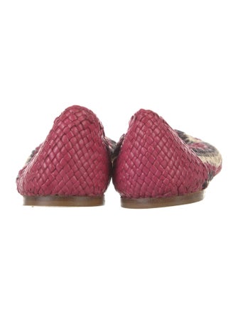 Prada Leather Colorblock Pattern Ballet Flats