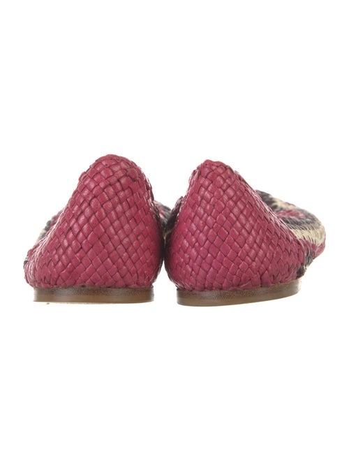 Prada Leather Colorblock Pattern Ballet Flats