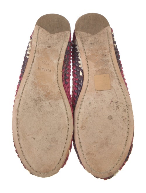 Prada Leather Colorblock Pattern Ballet Flats