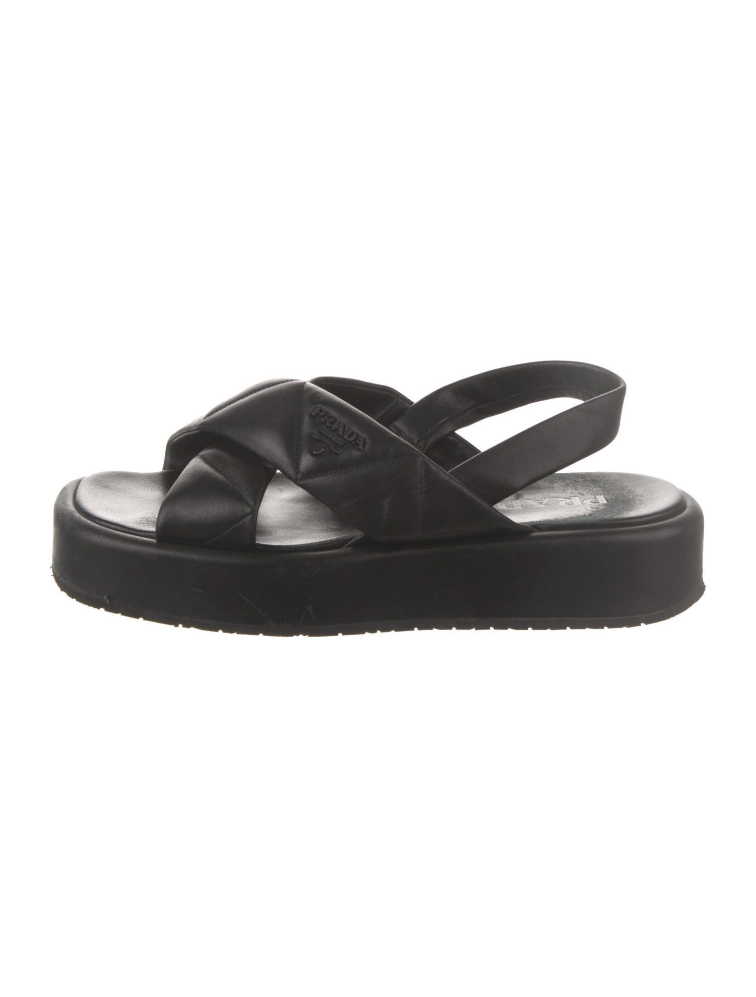 Prada Leather Slingback Sandals