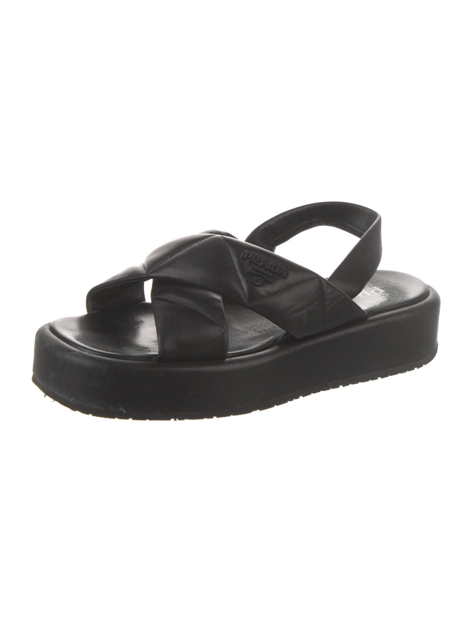 Prada Leather Slingback Sandals