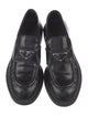 Prada Enameled Metal Triangle Leather Oxfords