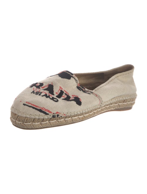 Prada Canvas Graphic Print Espadrilles