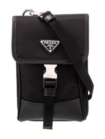 Prada Enameled Metal Triangle Backpack