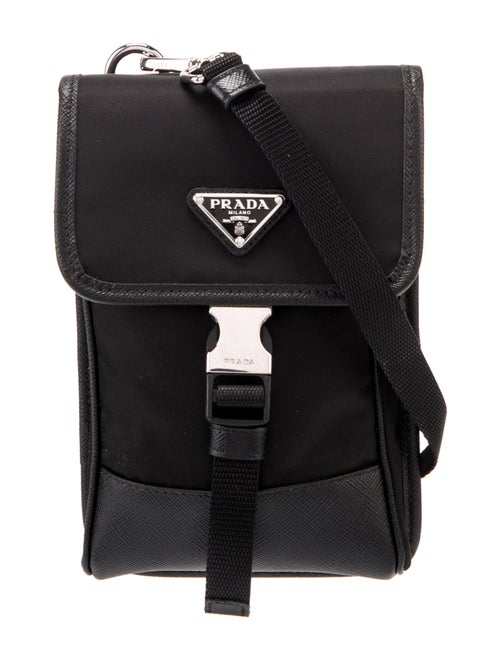 Prada Enameled Metal Triangle Backpack
