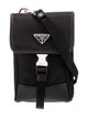 Prada Enameled Metal Triangle Backpack